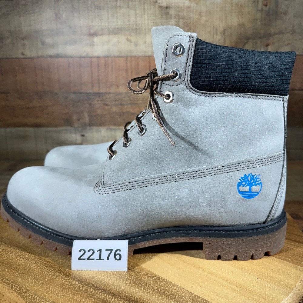Timberland Boots Mens 12 Grey 6-Inch Insulated Waterproof A5RX8 Leather Gorpcore